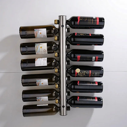 Wall-mounted bottle holder - 12 wines